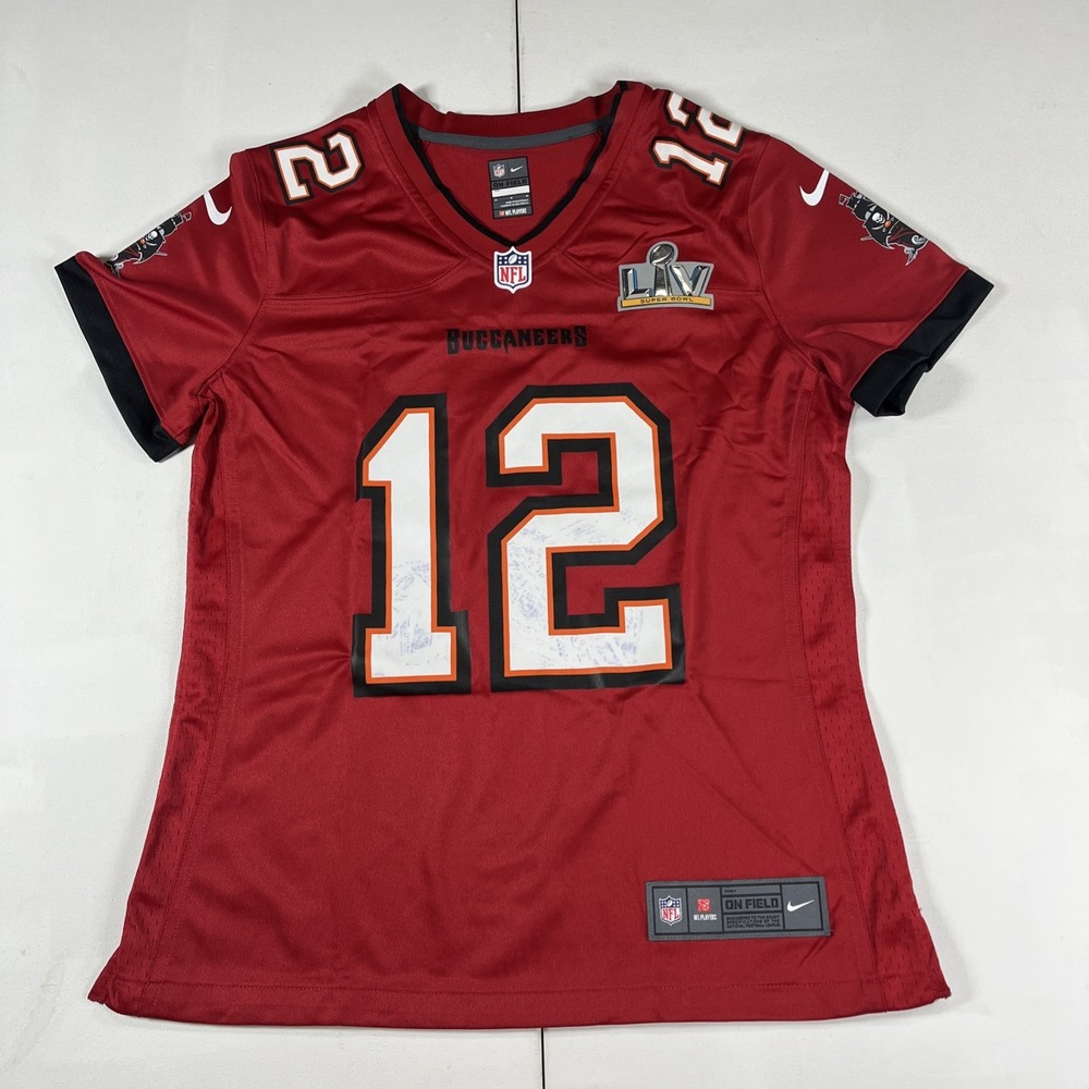 Nike Tom Brady Tampa Bay Buccaneers Super Bowl Jersey On Field Red #12 Womens M
